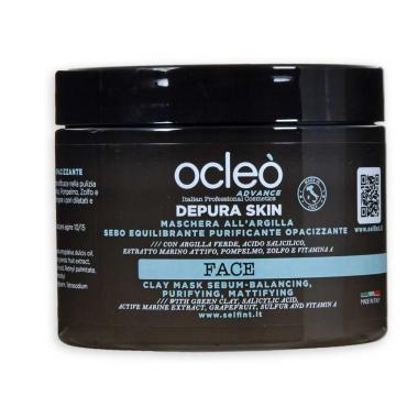 Ocleo  maschera all argilla sebo equilibrante purificante opacizzante ml 500