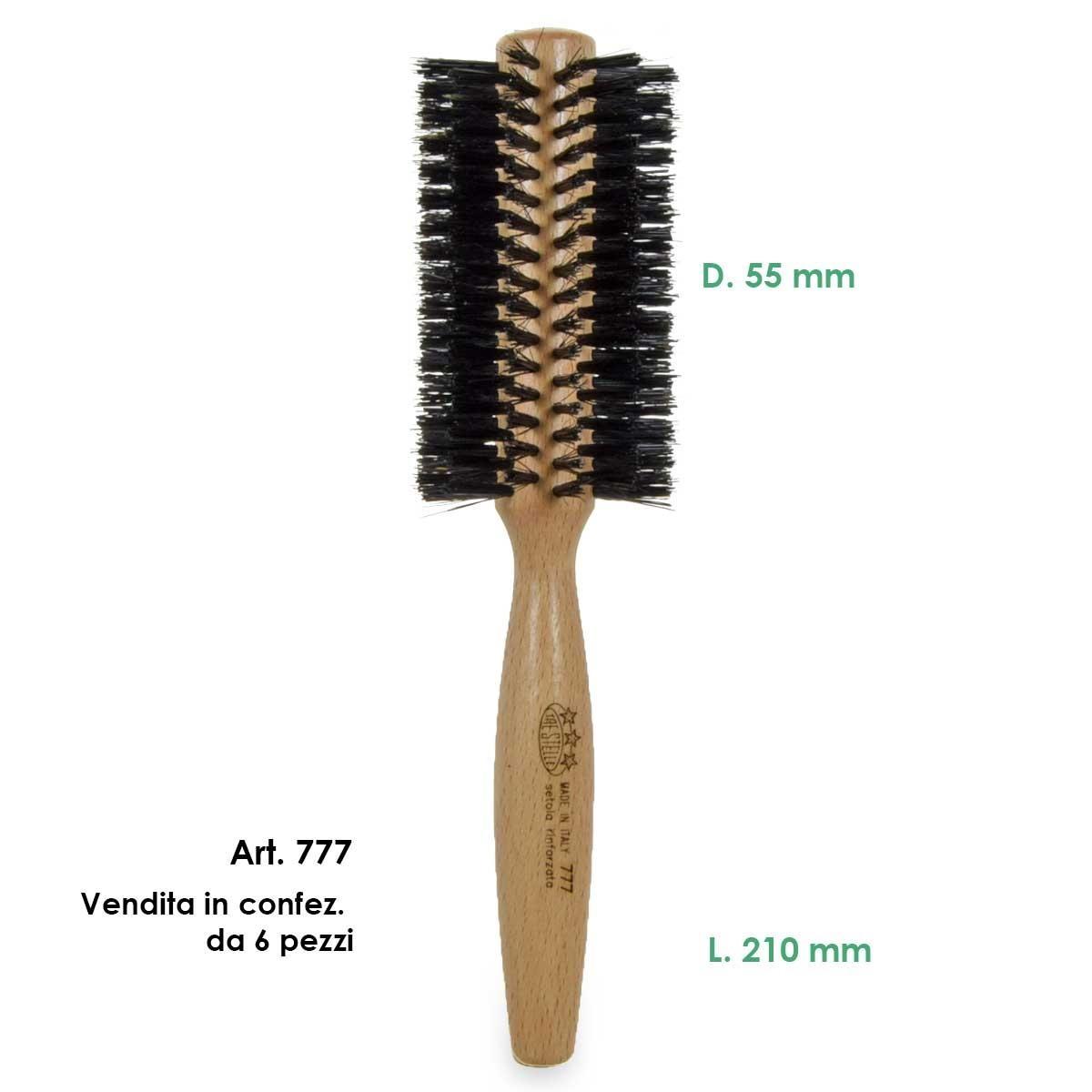 Tre stelle spazzola legno made in italy