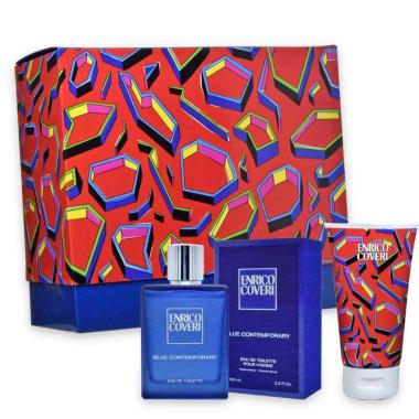 Enrico coveri coffret blue contemporary edt 100 ml + shower gel 150 ml