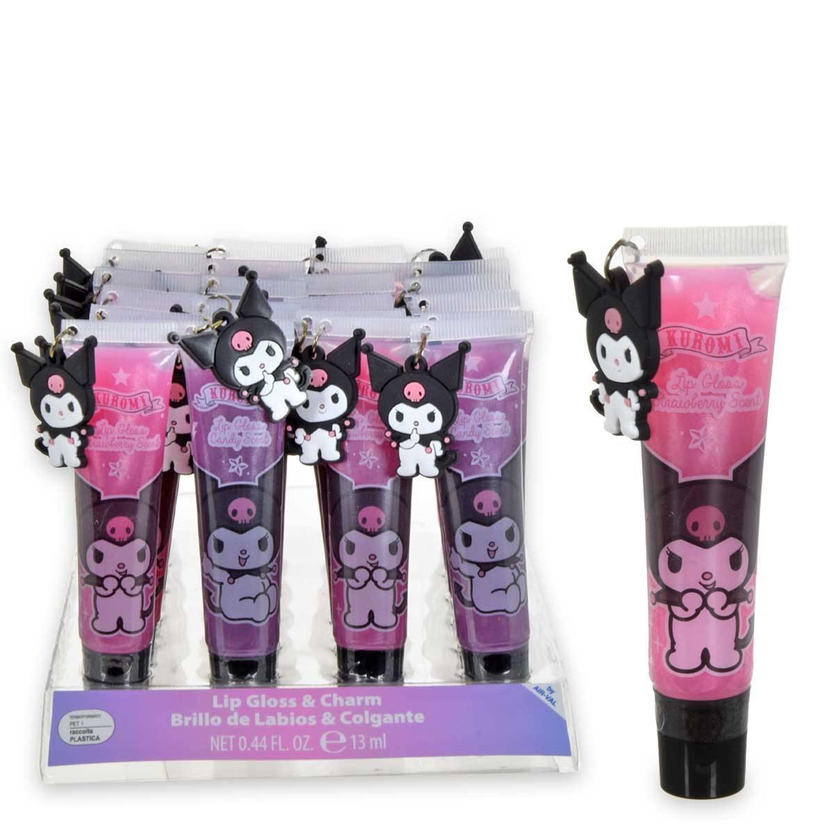 Assorted display kuromi lip gloss w/ charm 13 ml