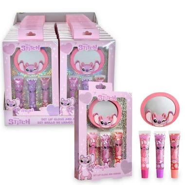Set lip gloss 3 x 7,5 ml and mirror angel