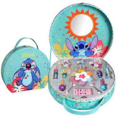 Stitch round makeup case 26x24x7 cm.