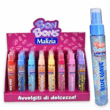 Bon bons malizia acqua profumata 75 ml expo x 24 pezzi assortiti