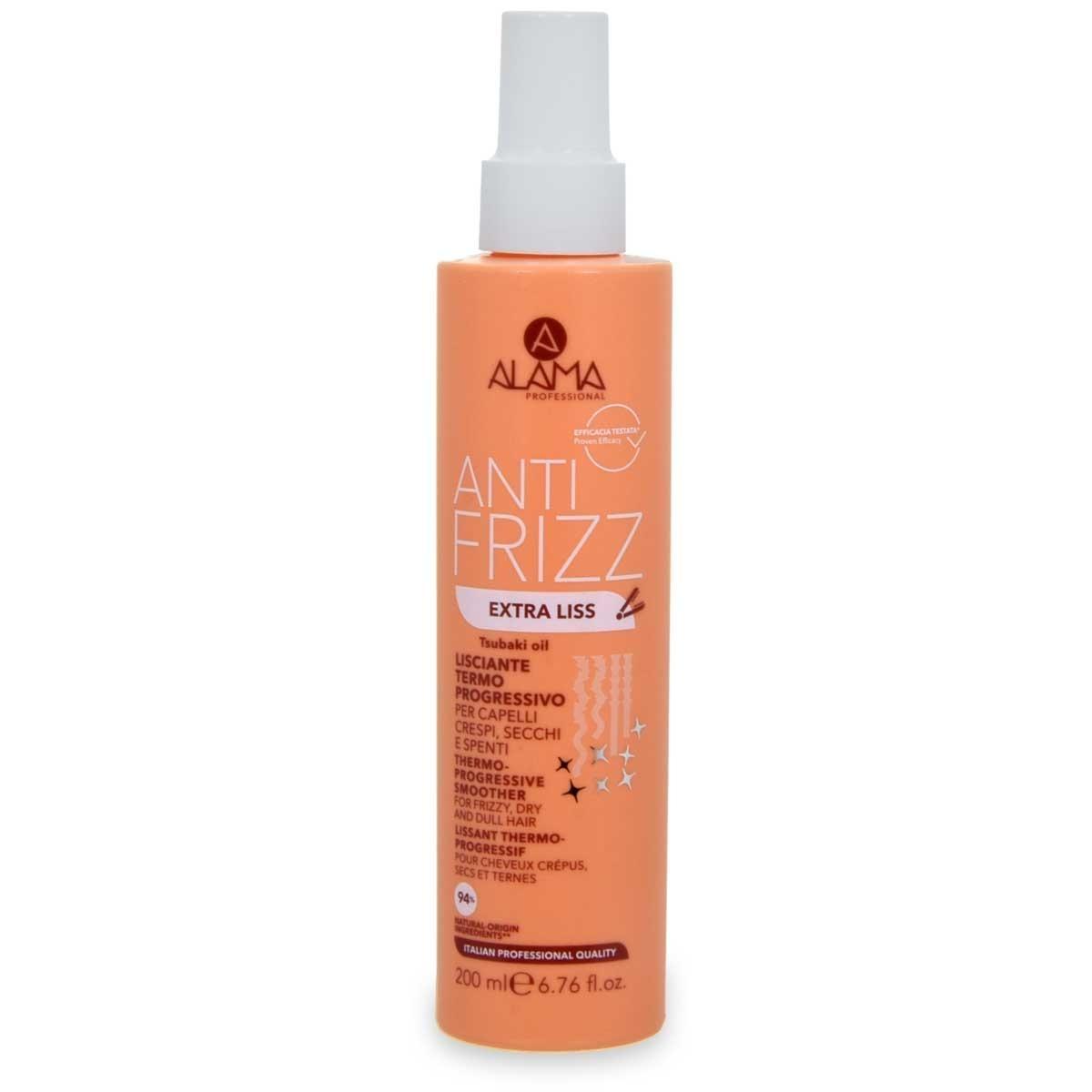 Alama professional anti frizz spray lisciante termo-progressivo per capelli crespi, secchi e spenti 200 ml