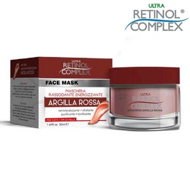 Retinol complex maschera viso rassodante energizzante all'argilla rossa 50 ml