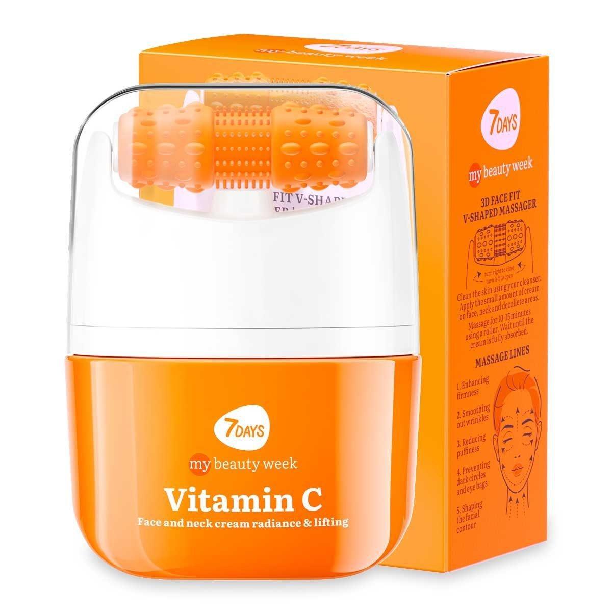 7 DAYS Massaggiatore 3D Face Fit Viso-Collo VITAMIN C Illuminante e Tonificante 40 ML