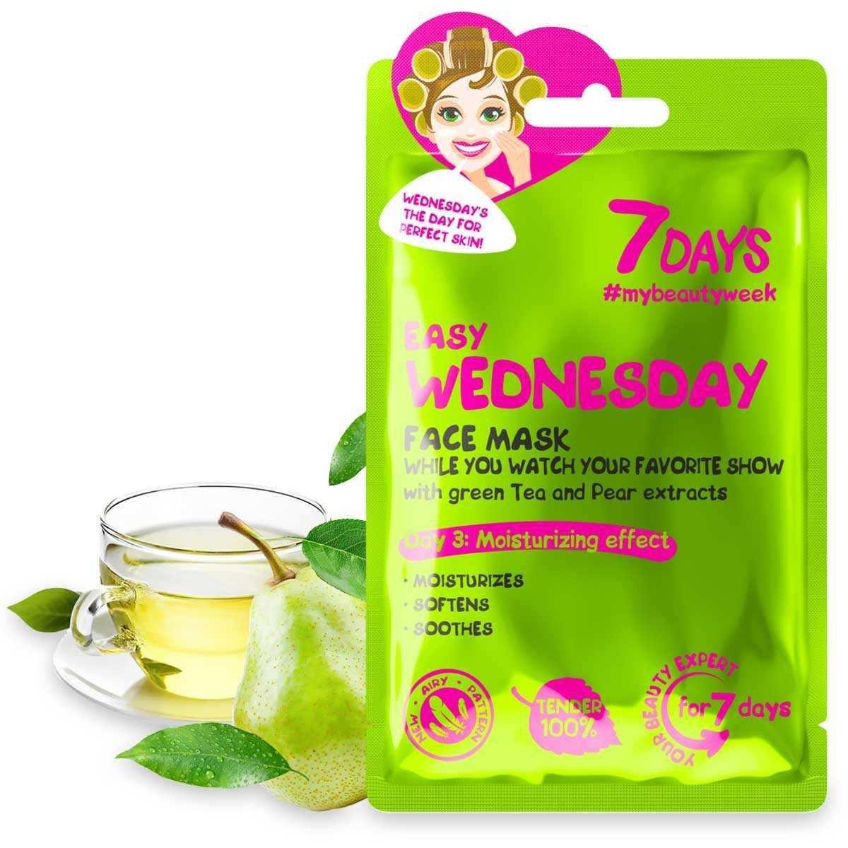 7 DAYS Face mask EASY WEDNESDAY While you watch your favorite show with Green Tea and Pear 28GR