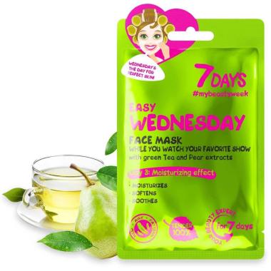 7 DAYS Face mask EASY WEDNESDAY While you watch your favorite show with Green Tea and Pear 28GR