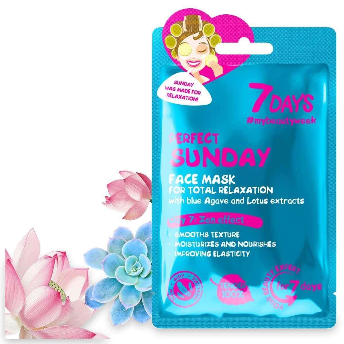 7 DAYS Face mask PERFECT SUNDAY For total relaxation with blue Agave and Lotus 28GR