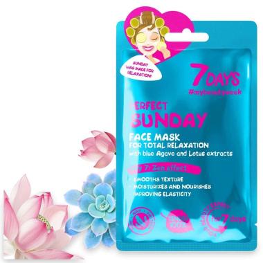 7 DAYS Face mask PERFECT SUNDAY For total relaxation with blue Agave and Lotus 28GR