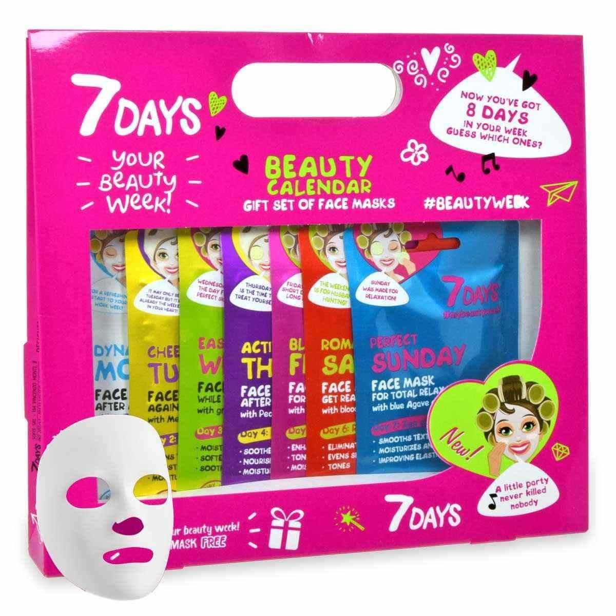 7 DAYS Gift set BEAUTY CALENDAR - 8 maschere - confezione Calendar 8 PEZZI