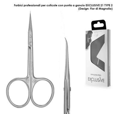 Staleks forbici professionali per cuticole con uncino exclusive 21 misura 2 (magnolia)