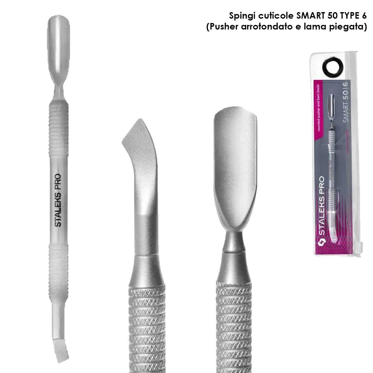 Staleks scapola per manicure smart 50 tipo 6 (punta arrotondata + punta a lama piegata)