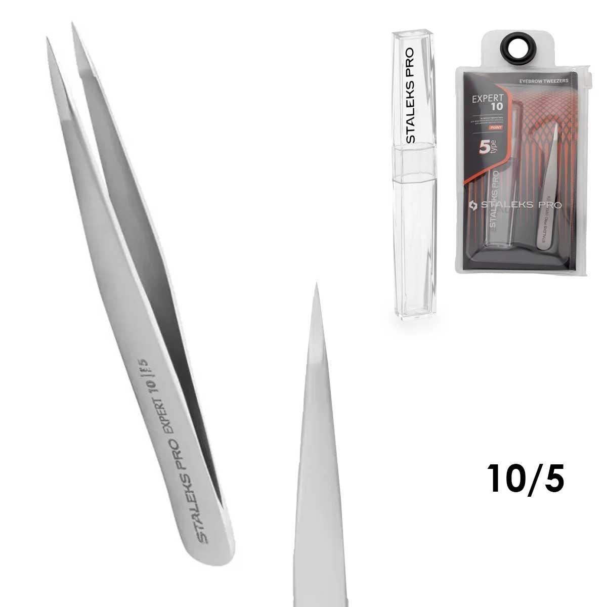 Staleks pinzetta per sopracciglia expert 10 tipo 5 (appuntita)