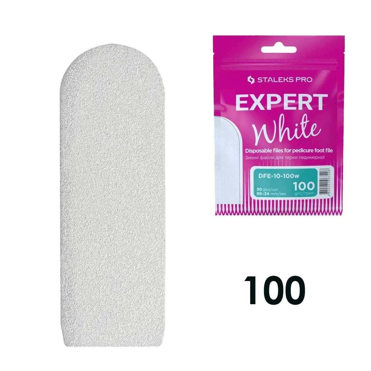 Staleks ricambi per staleks raspa per pedicure expert 10, grana 100 (30 pz.), colore bianco