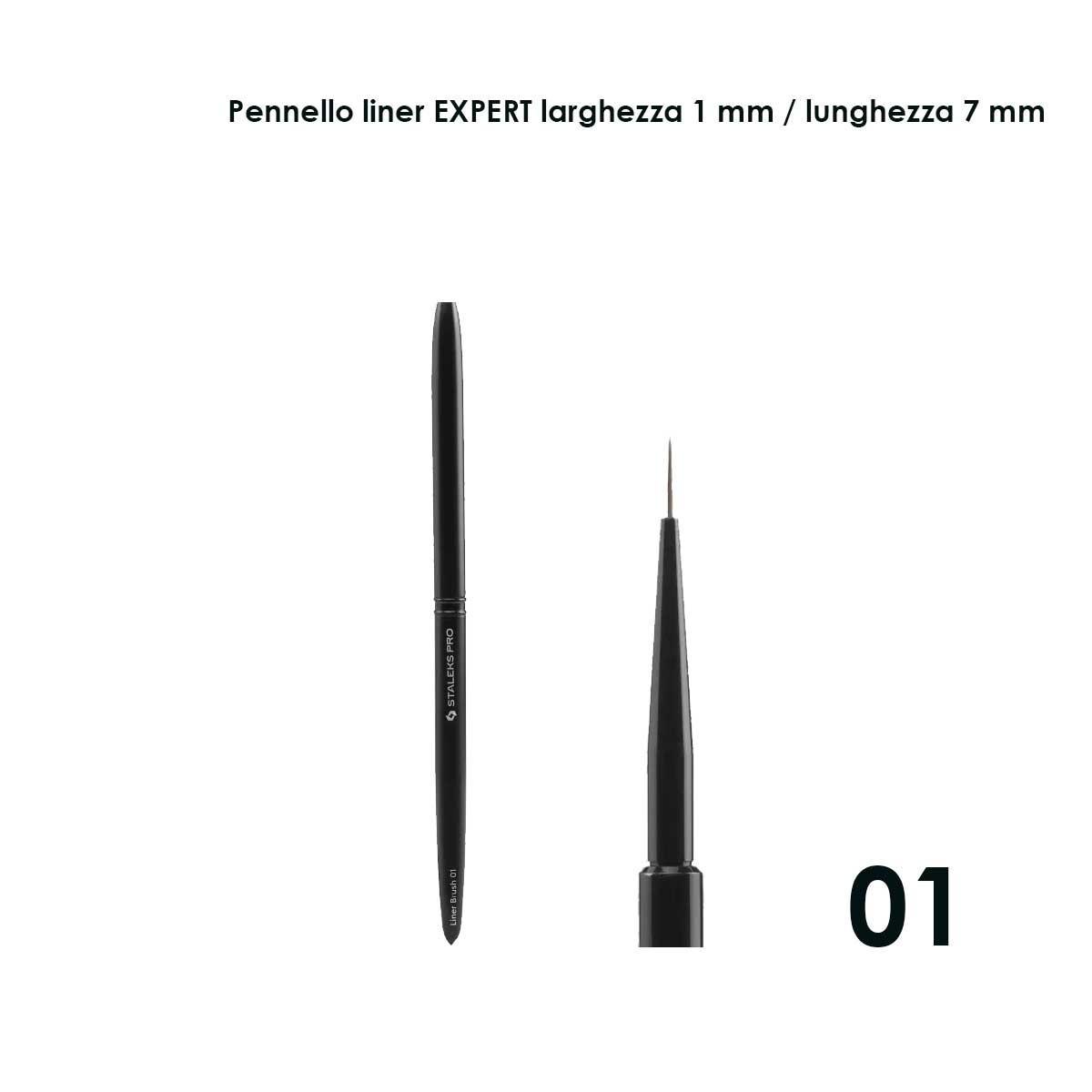 Staleks pennello liner expert, larghezza 1 mm / lunghezza setole 7 mm