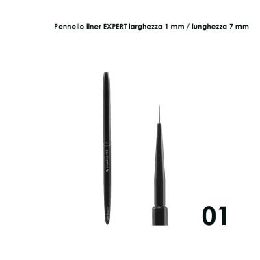Staleks pennello liner expert, larghezza 1 mm / lunghezza setole 7 mm