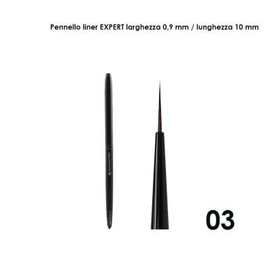 Staleks pennello liner expert, larghezza 0,9 mm / lunghezza setole 10 mm