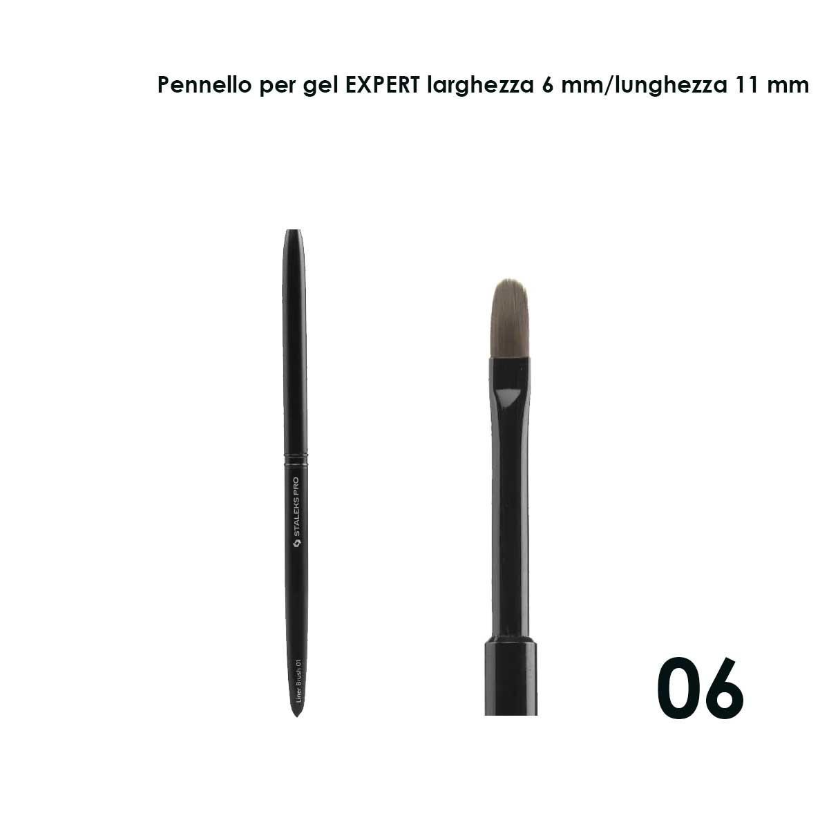 Staleks pennello per gel expert, larghezza 6 mm / lunghezza setole 11 mm