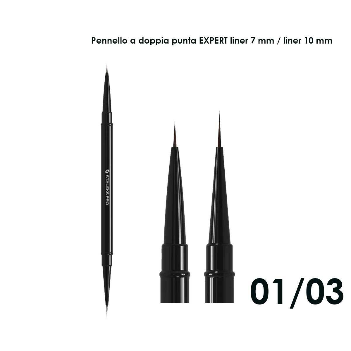 Staleks pennello doppio expert, liner 7 mm / liner 10 mm
