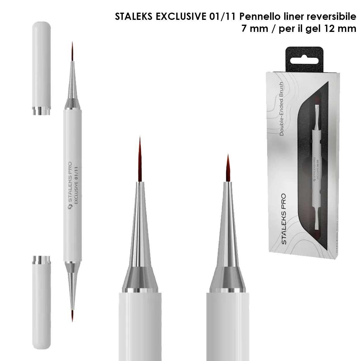 Staleks pennello doppio exclusive, liner 7 mm / per gel 12 mm