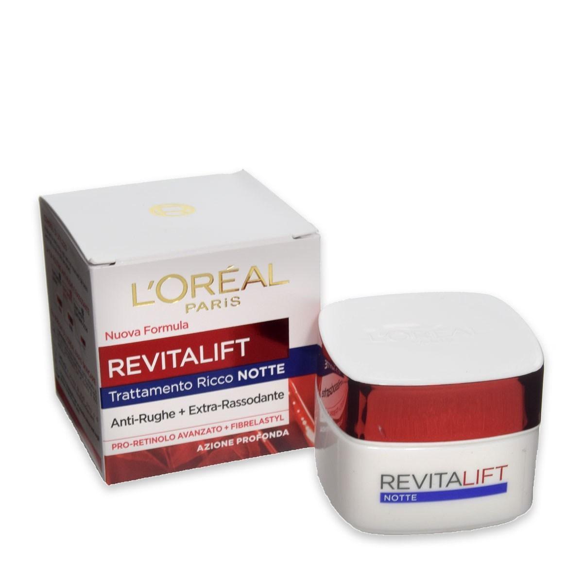 L'oreal revitalift antirughe trattamento ricco notte 50 ml