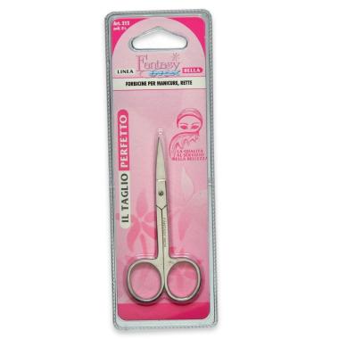 Forbici manicure rette inox art. 212 poll.3½  linea fantasy