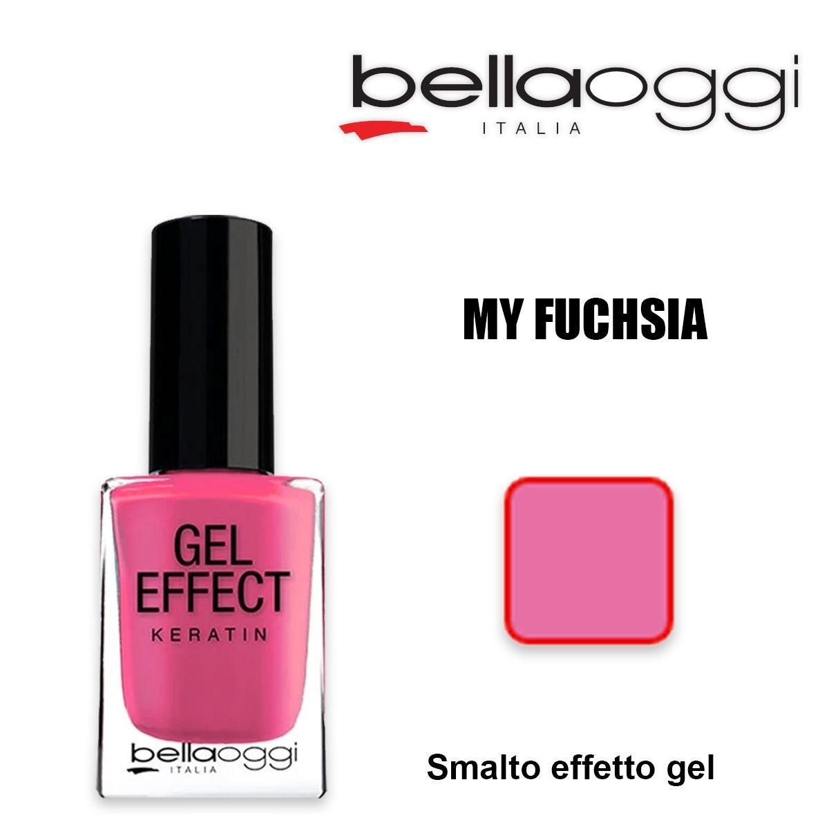 Gel effect keratin smalto effetto gel con cheratina my fuchsia