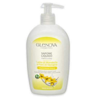 Glenova sapone liquido mani & viso mandorla & vaniglia 500 ml