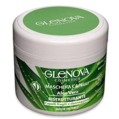Glenova maschera capelli ristrutturante aloe vera 500 ml