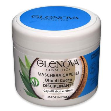 Glenova maschera capelli disciplinante olio di cocco 500 ml