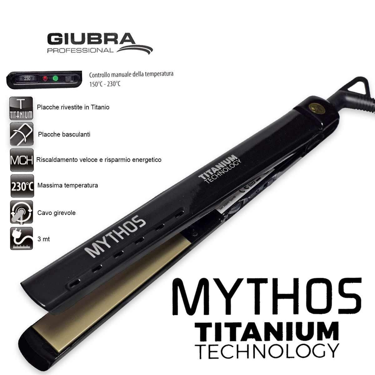 Giubra piastra professionale mythos nero