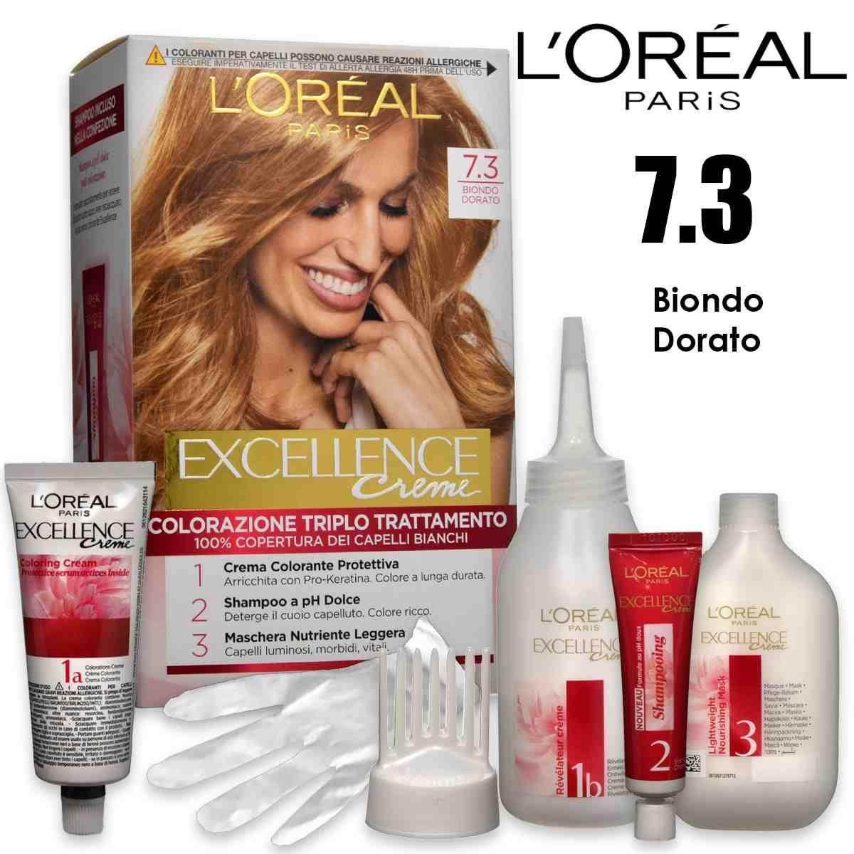 L'oreal colorazione triplo trattamento excellence n° 7,3
