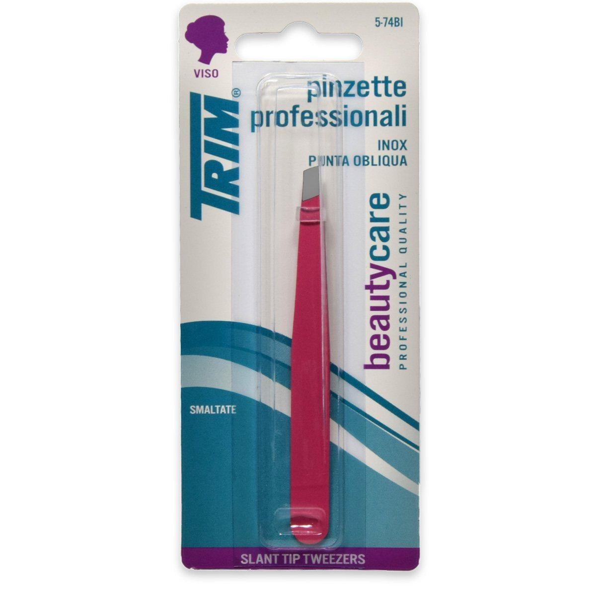 Trim pinzette punta obliqua inox