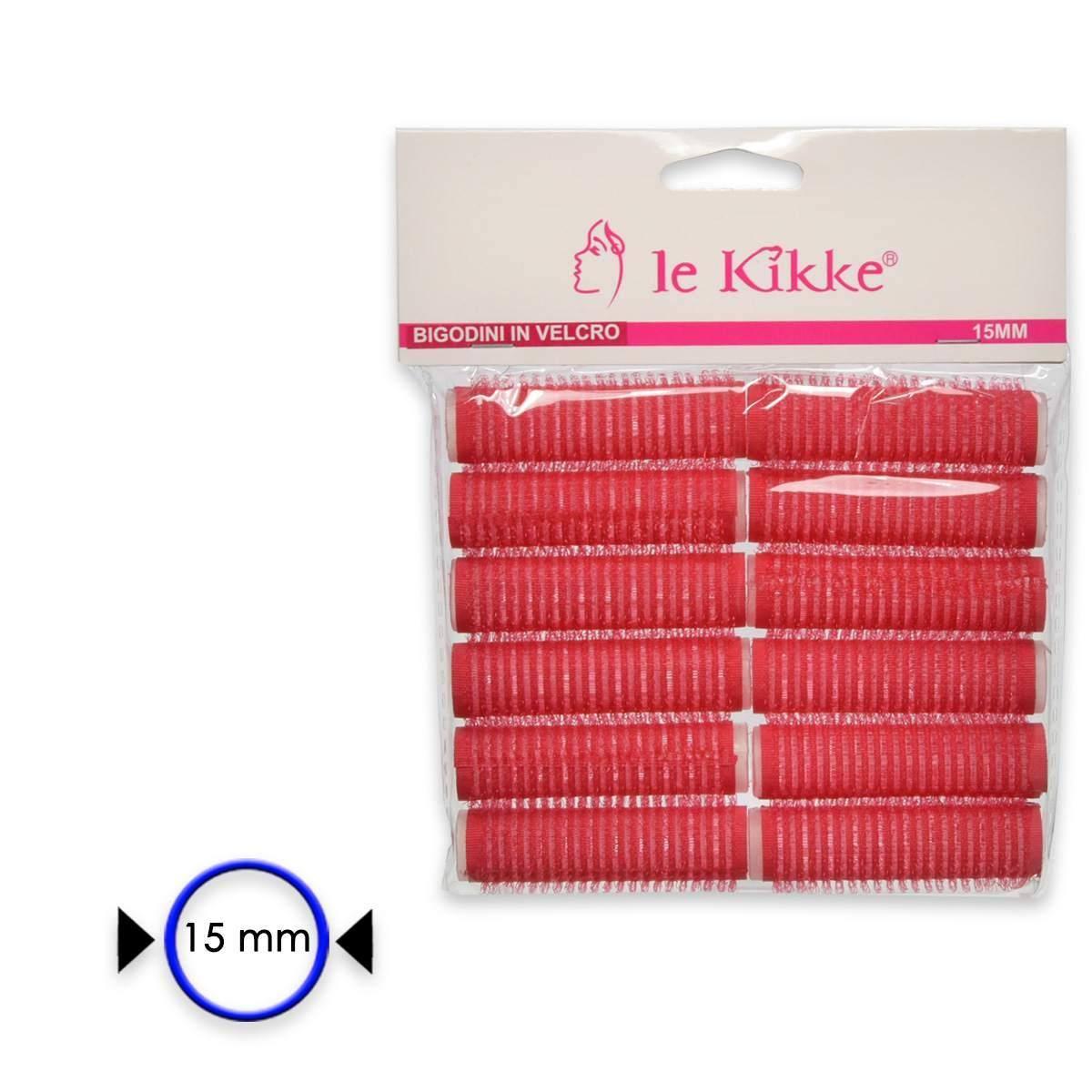 Le kikke bigodino velcro in busta 12 pezzi diam 1.5 cm