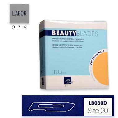 Lame bisturi sterilizzate beauty blade confezione da 100 pz mis 20