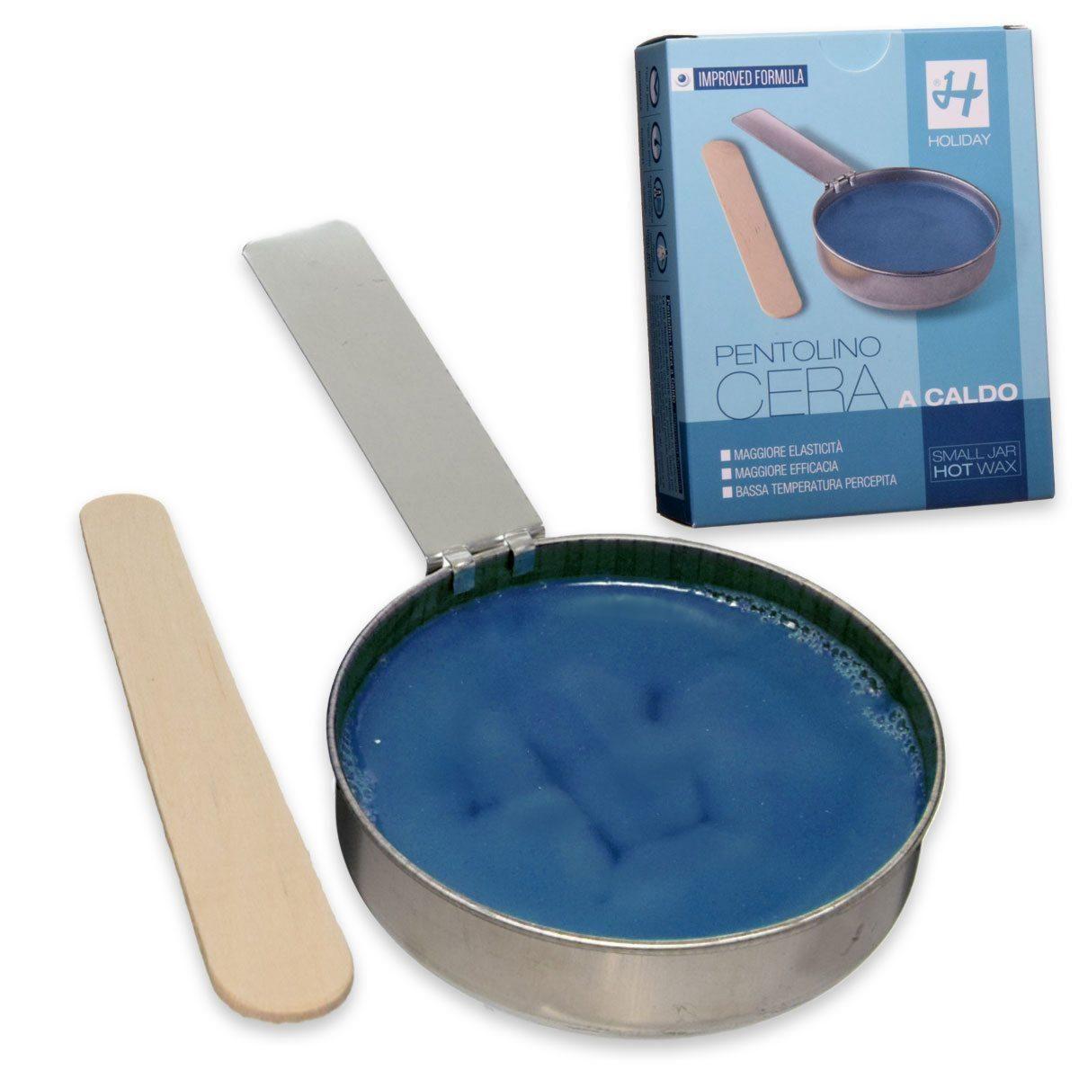 Holiday cera a caldo pentolino 120 ml azzurro