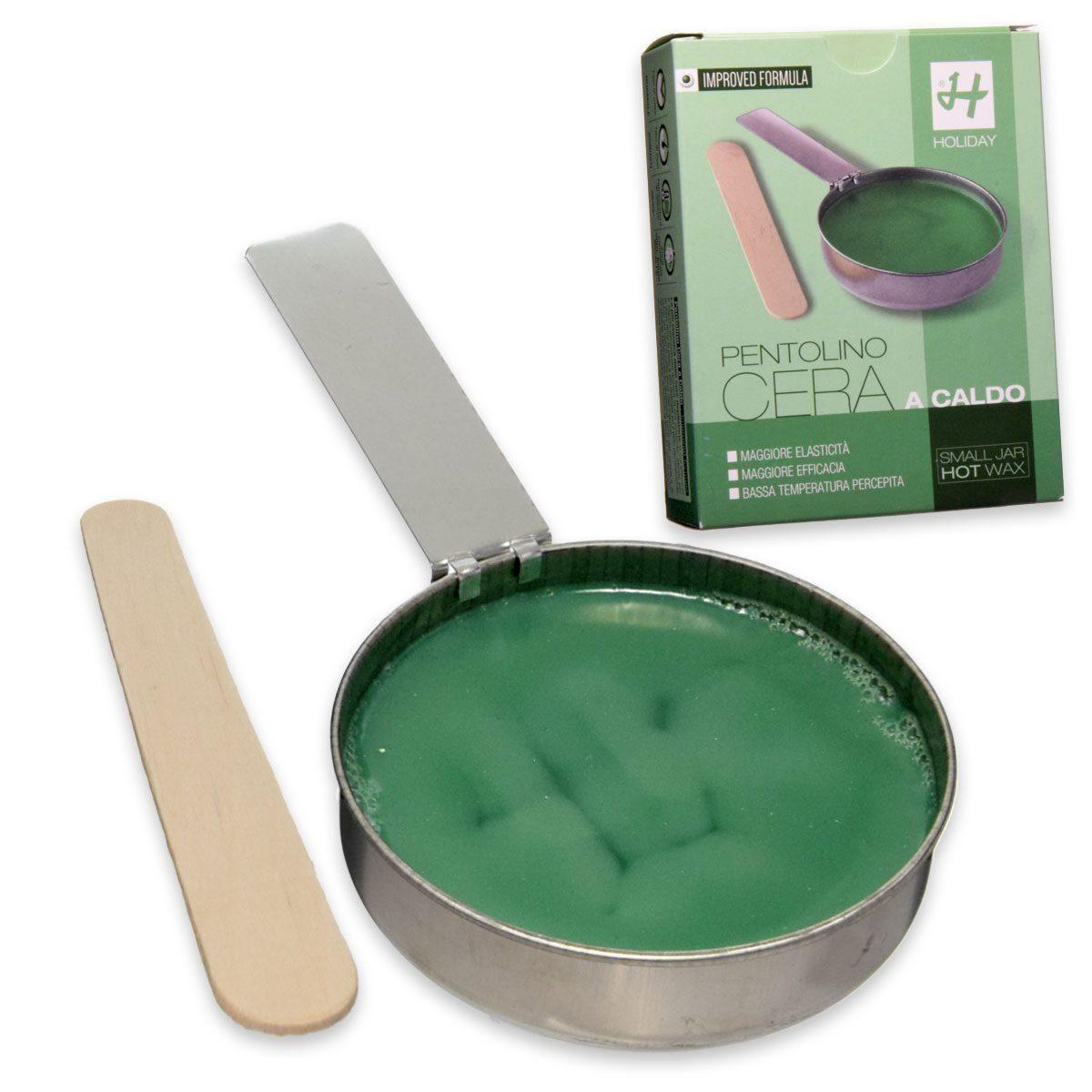 Holiday cera a caldo pentolino 120 ml verde