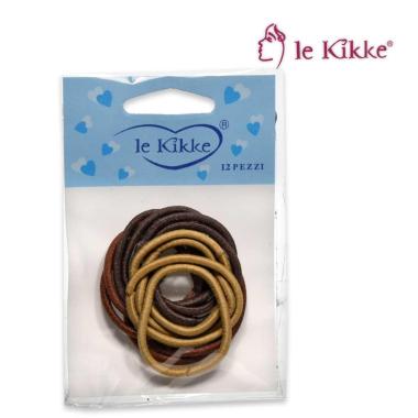Le kikke card 12 buste da 12 pezzi elastici toni terra