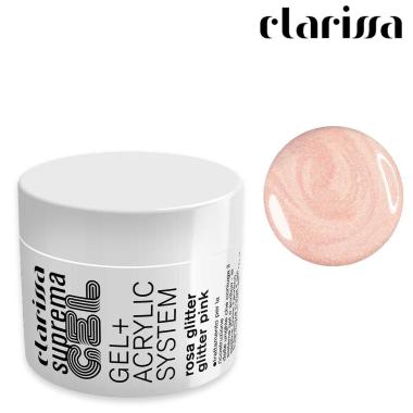 Clarissa suprema gel rosa glitter 25ml