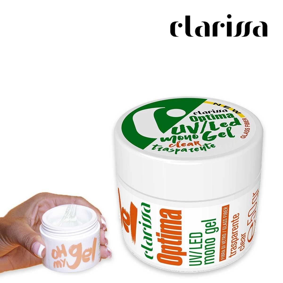 Clarissa optima uv/led monogel trasparente fibra di vetro 14 gr