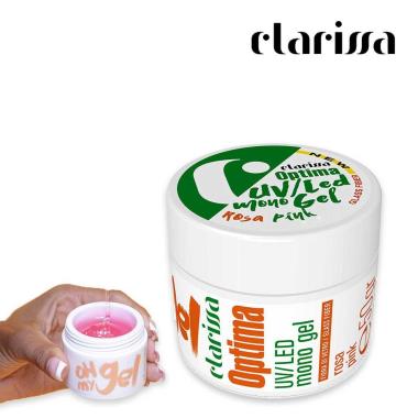 Clarissa optima uv/led monogel rosa fibra di vetro 14 gr