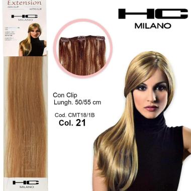 Hc milano extension 3 clip no remy largh.14-16cm lungh.50cm col.21 biondo chiarissimo luminoso 9,32