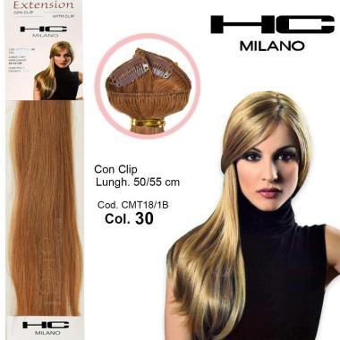 Hc milano extension 3 clip no remy largh.14-16cm lungh.50cm col.30 biondo dorato 7,3