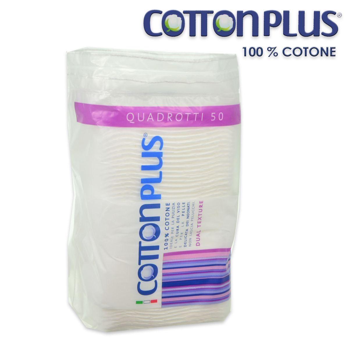 Cotton plus 50 quadrotti in 100% cotone idrofilo