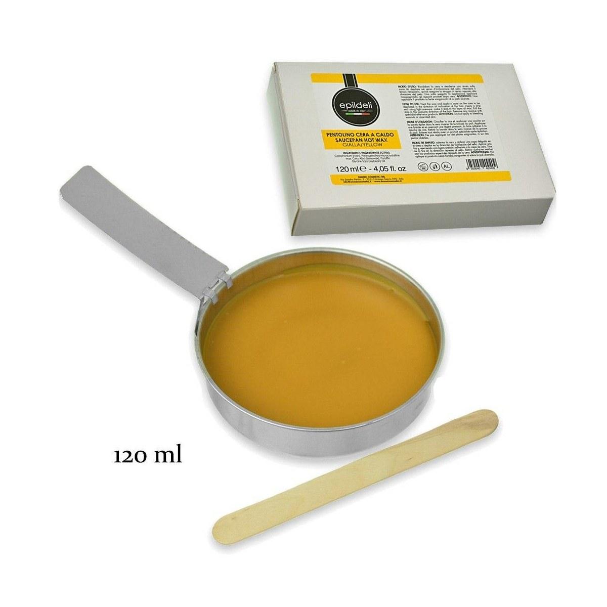 Cera a caldo gialla c/pentolino 120 ml