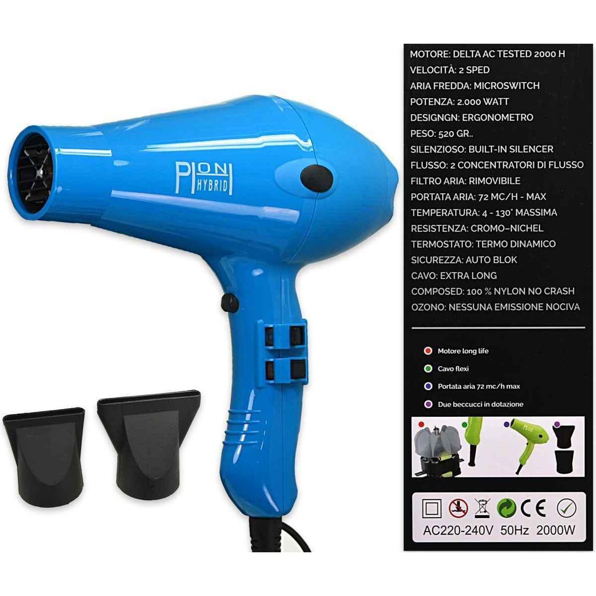 Phon hybrid nylon professionale 2000w quiete