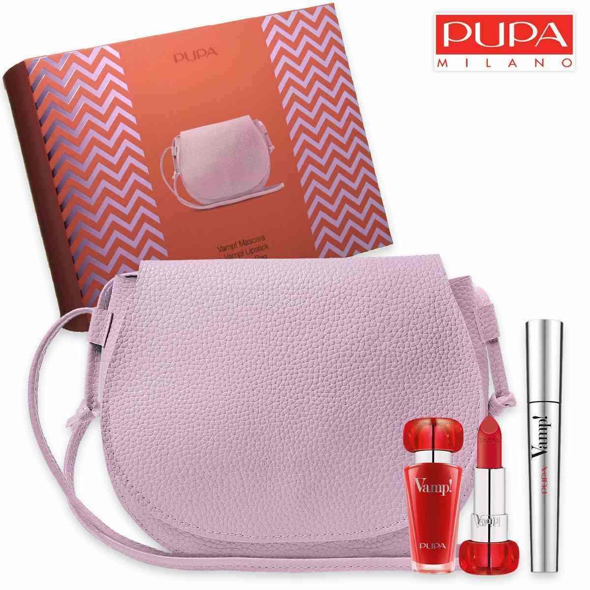 Pupamake-up kit mascara vamp + rossetto + bag