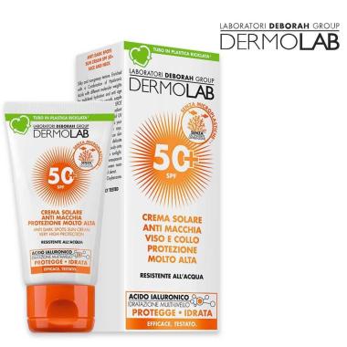 Dermolab crema sol. antimacchia collo viso protez. molto alta 50 ml spf 50+