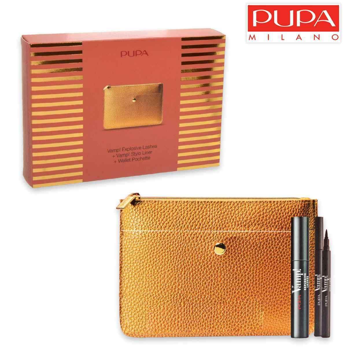 Pupa cof.mascara vamp explosive lashes+stylo liner+pochette